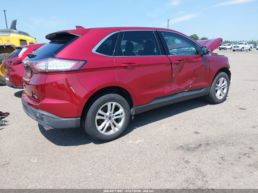 Vin: 2fmtk4j80fbc28117, lot: 46210613, ford edge sel 20154