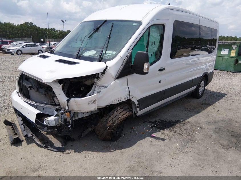 Vin: 1fbax2c81ska73564, lot: 46210644, ford transit-350 passenger van xlt 20252