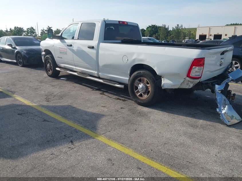 Vin: 3c6ur5hj8kg691477, lot: 46210761, ram 2500 tradesman  4x4 8' box 20193