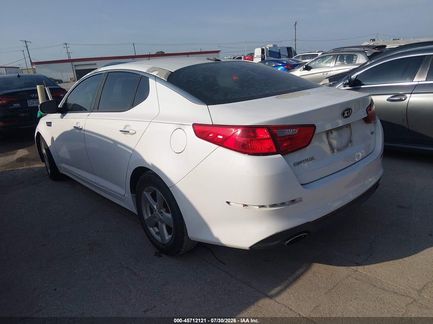Vin: 5xxgm4a70eg315411, lot: 46210777, kia optima lx 20143