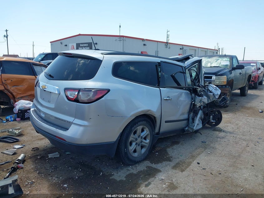 Vin: 1gnkrfed0ej285272, lot: 46210875, chevrolet traverse ls 20144
