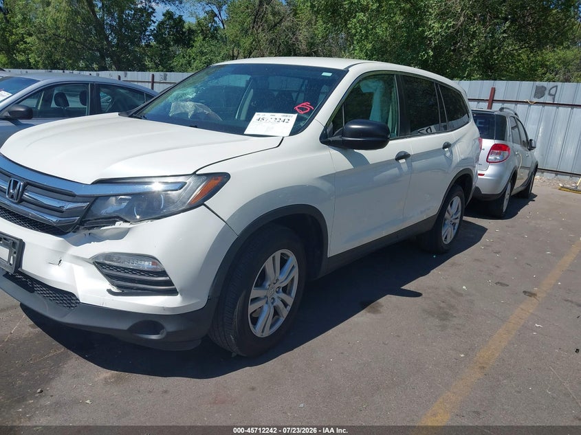 Vin: 5fnyf6h11jb043055, lot: 46210898, honda pilot lx 20182