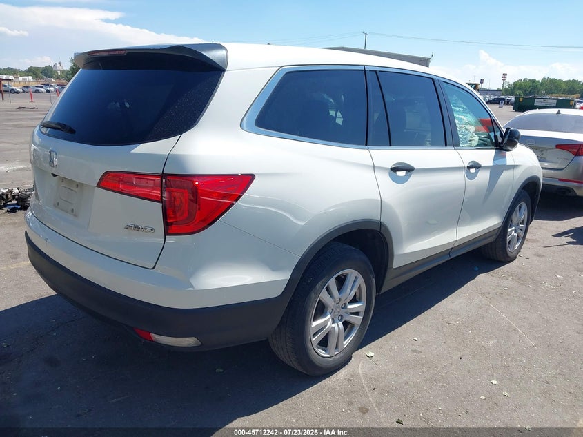 Vin: 5fnyf6h11jb043055, lot: 46210898, honda pilot lx 20184