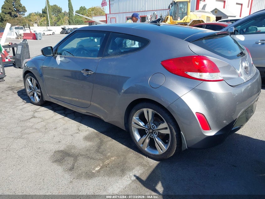 Vin: kmhtc6ad8du101595, lot: 46210940, hyundai veloster base w/black 20133