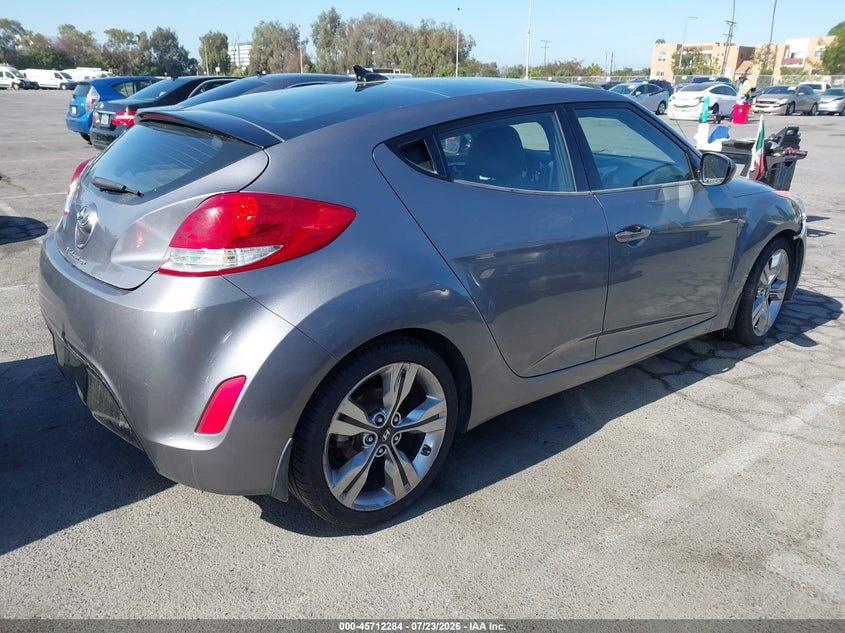 Vin: kmhtc6ad8du101595, lot: 46210940, hyundai veloster base w/black 20134