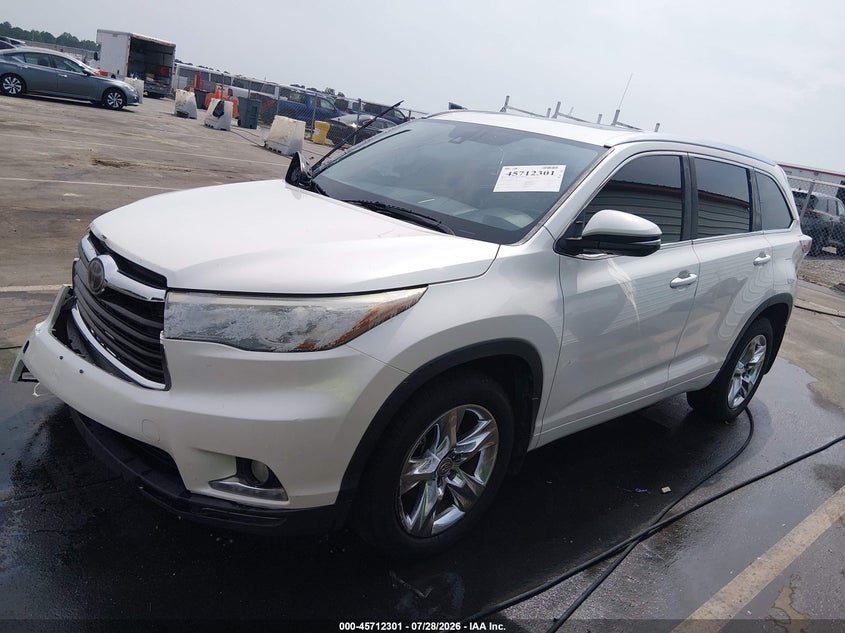 Vin: 5tdykrfh9es012098, lot: 46210957, toyota highlander limited v6 20142