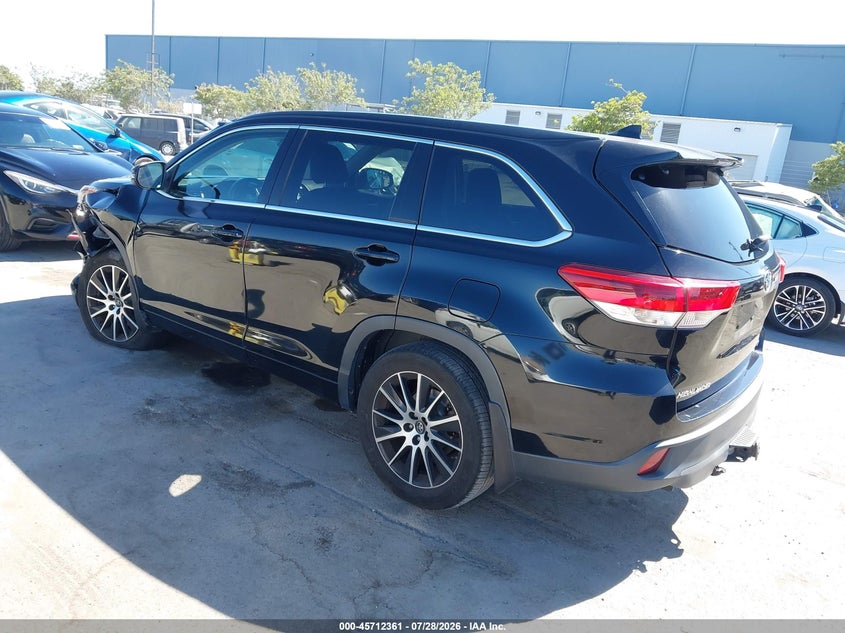 Vin: 5tdjzrfh6hs424500, lot: 46211017, toyota highlander se 20173