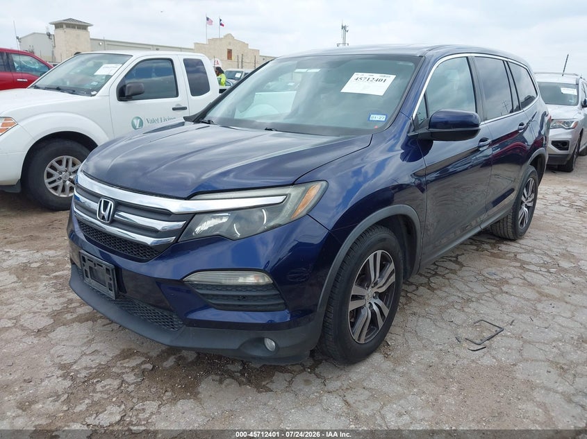 Vin: 5fnyf5h83gb052579, lot: 46211057, honda pilot ex-l 20162