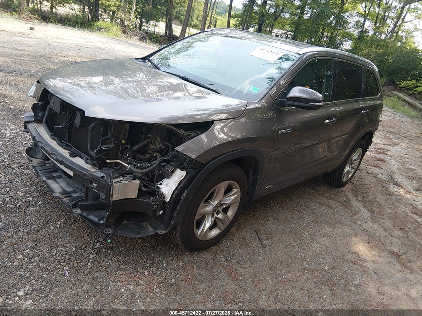 Vin: 5tddcrfh4gs014422, lot: 46211078, toyota highlander hybrid limited platinum v6 20162