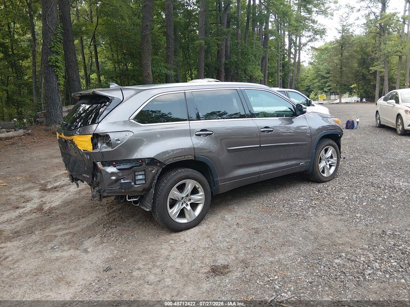 Vin: 5tddcrfh4gs014422, lot: 46211078, toyota highlander hybrid limited platinum v6 20164