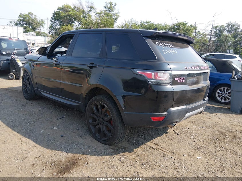 Vin: salwr2vf9ga555891, lot: 46211283, land rover range rover sport 3.0l v6 supercharged hse 20163