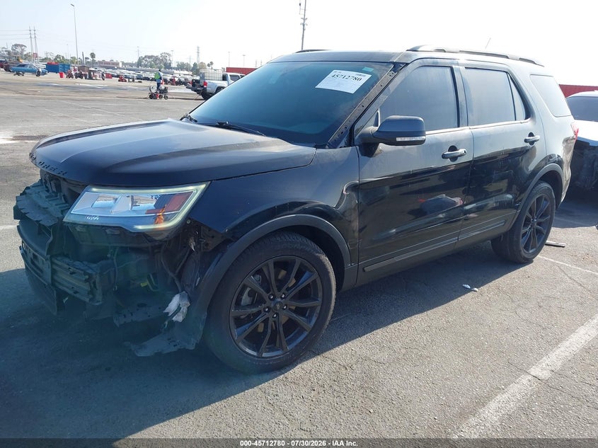 Vin: 1fm5k7d89jga55852, lot: 46211436, ford explorer xlt 20182