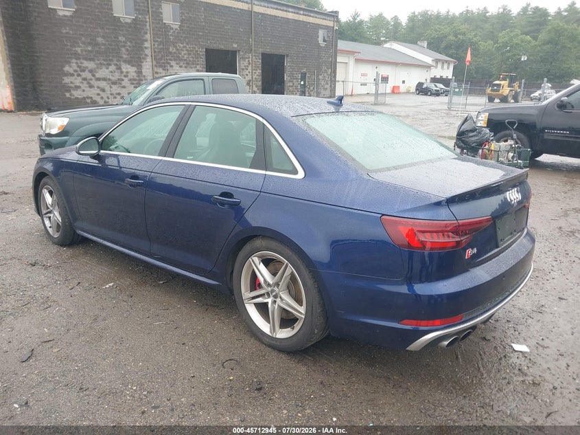 Vin: wauc4af48ka074472, lot: 46211601, audi s4 3.0t premium 20193