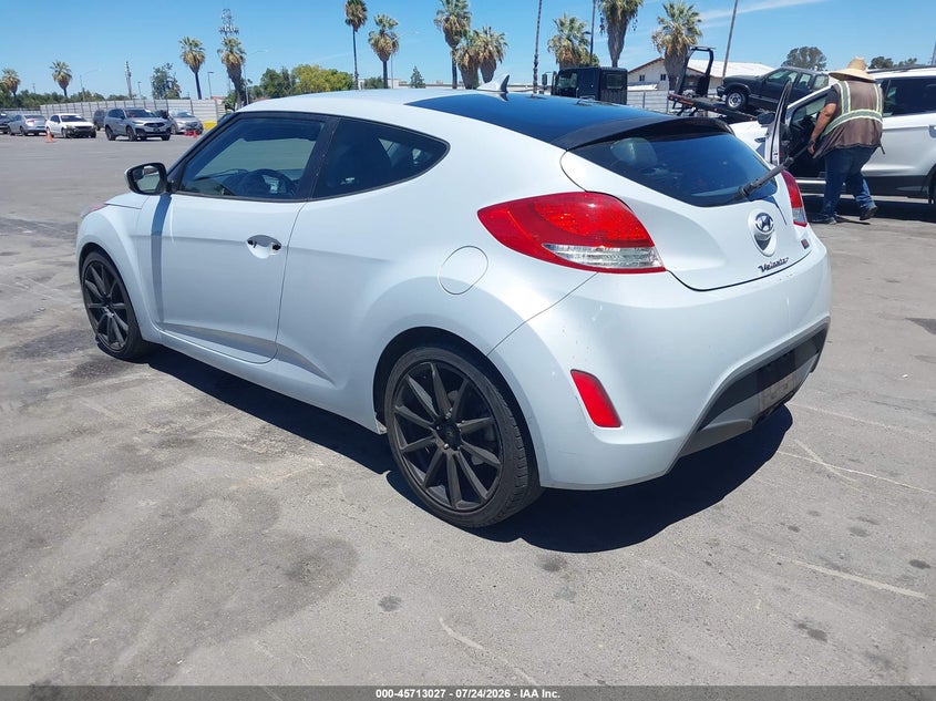 Vin: kmhtc6ad4eu214395, lot: 46211683, hyundai veloster re:flex w/black 20143