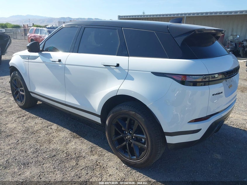 Vin: salzj2fx4rh240759, lot: 46211691, land rover range rover evoque core s 20243