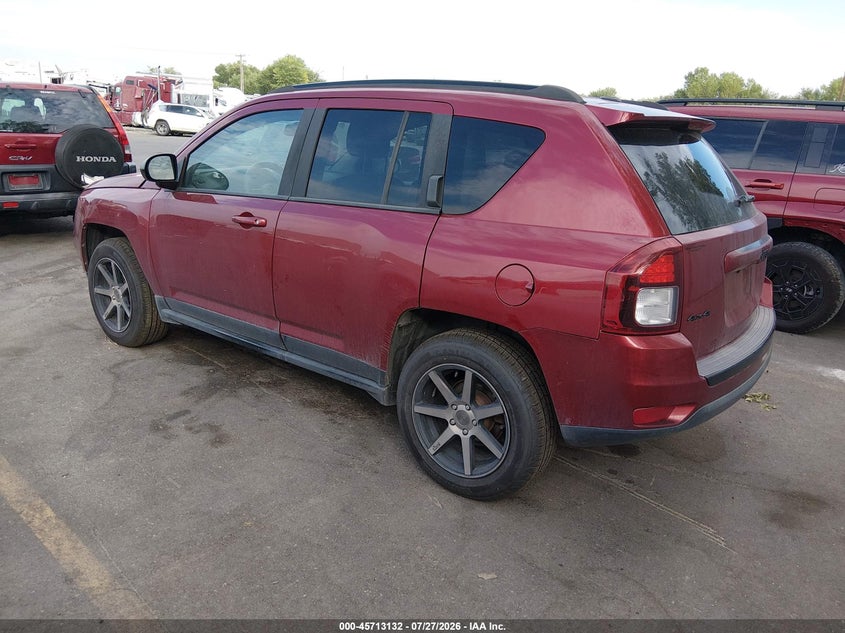 Vin: 1c4njdbb7fd292594, lot: 46211788, jeep compass altitude edition 20153