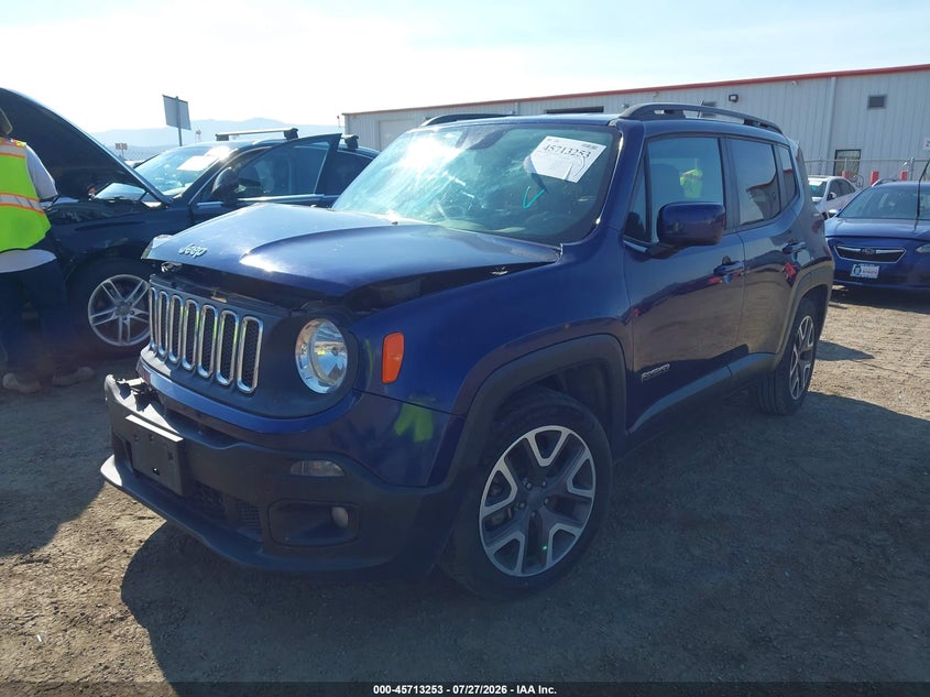 2016 Jeep Renegade, Перед і зад, IAAI, VIN ZACCJABT5GPC56226 — фото 2