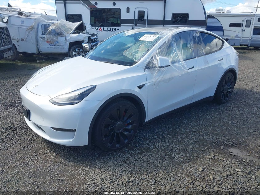 Vin: 7saygdef6nf407013, lot: 46211969, tesla model y performance dual motor all-wheel drive 20222