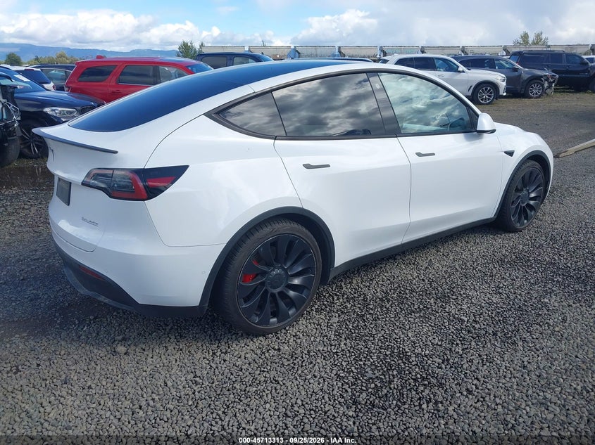 Vin: 7saygdef6nf407013, lot: 46211969, tesla model y performance dual motor all-wheel drive 20224