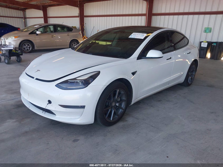 2021 Tesla Model 3, Front End, IAAI, VIN 5YJ3E1EA0MF923222 — photo 2