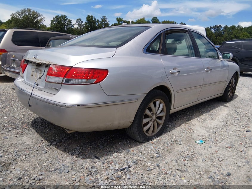 HYUNDAI AZERA 2007 VIN KMHFC46F77A215279