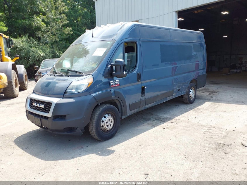 Vin: 3c6urvjg2ke548566, lot: 46212343, ram promaster 3500 cargo van high roof 159 wb ext 20192