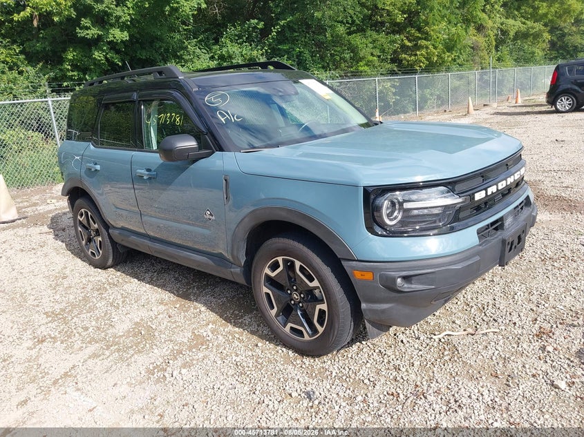 Vin: 3fmcr9c60nrd73078, lot: 46212463, ford bronco sport outer banks 2022 img_1