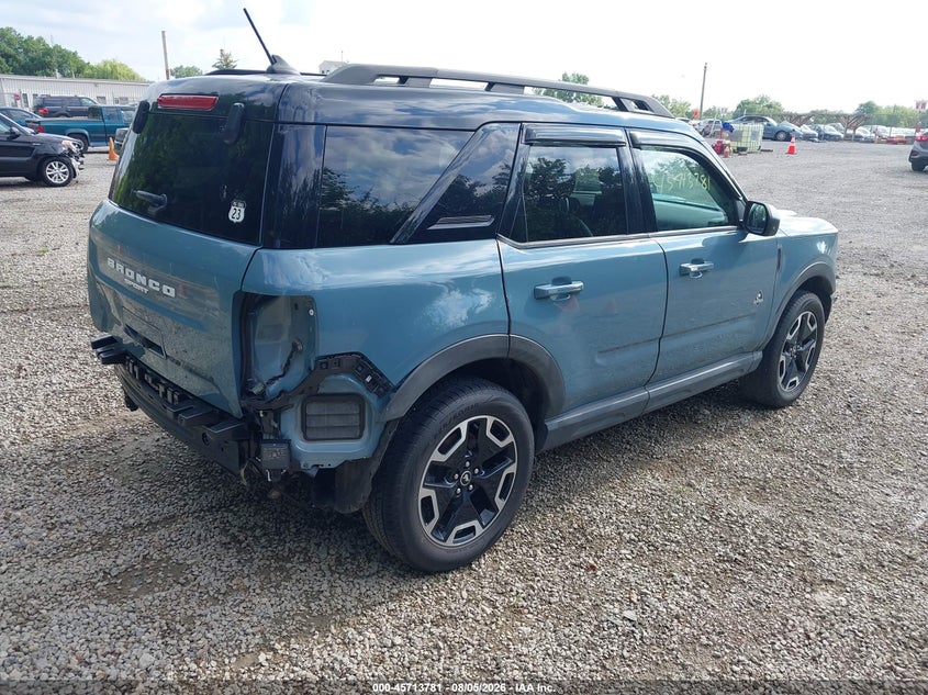 Vin: 3fmcr9c60nrd73078, lot: 46212463, ford bronco sport outer banks 20224