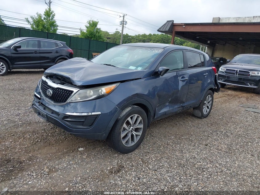 Vin: kndpb3ac5f7683624, lot: 46212508, kia sportage lx 20152