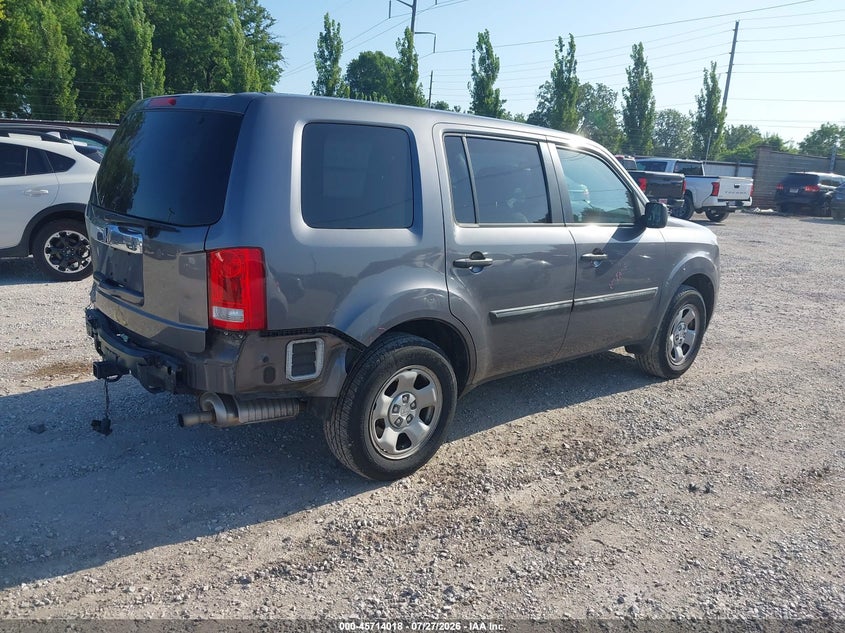 Vin: 5fnyf3h27eb007061, lot: 46212700, honda pilot lx 20144