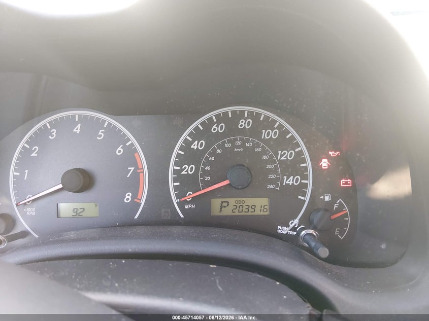 2012 TOYOTA COROLLA SEDAN 1.8L I-4 DOHC, VVT, 132HP