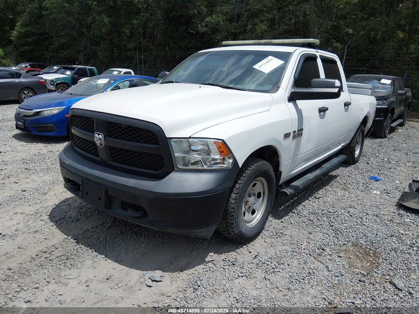 Vin: 1c6rr7st6js131198, lot: 46212778, ram 1500 tradesman  4x4 6'4 box 20182