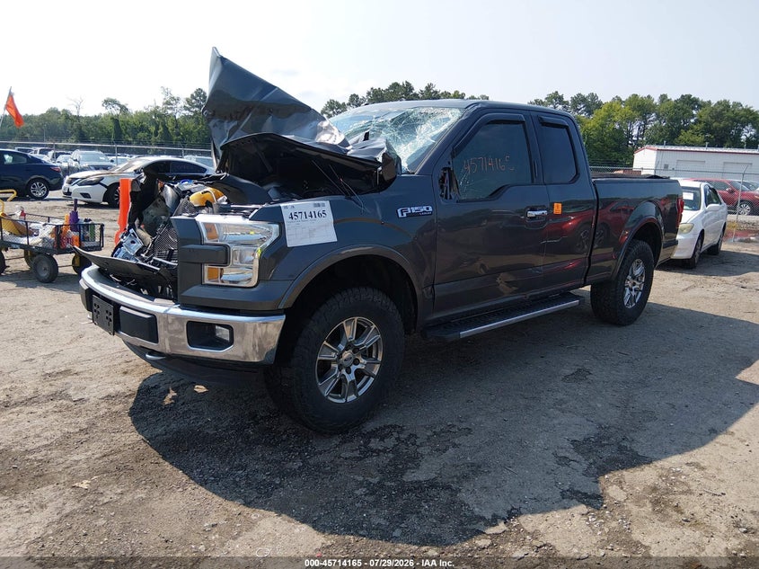 Vin: 1ftfx1ef1gfa95345, lot: 46212847, ford f-150 lariat 20162