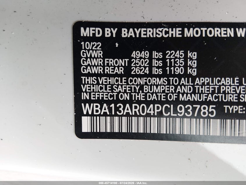 2023 BMW 4ER COUPE 3.0L I-6 DI, DOHC, VVT, TURBO, 382HP