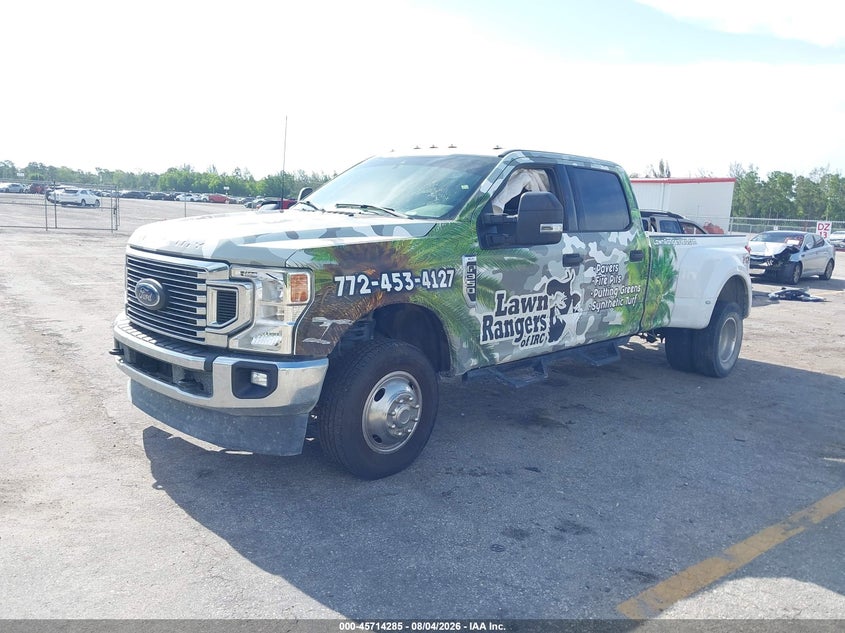2022 Ford F-350 Xlt, Right Rear, IAAI, VIN 1FT8W3DT3NEF01997 — photo 2