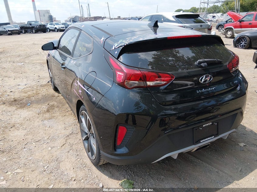 Vin: kmhtg6af7ku002995, lot: 46213157, hyundai veloster 2.0 premium 20193