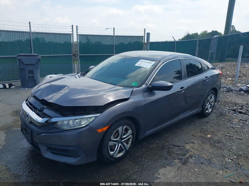 Vin: 19xfc2f56he221718, lot: 46213164, honda civic lx 20172