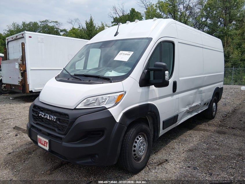 Vin: 3c6lrvdg1re155109, lot: 46213226, ram promaster 2500 tradesman high roof 159 wb w/pass seat 20242