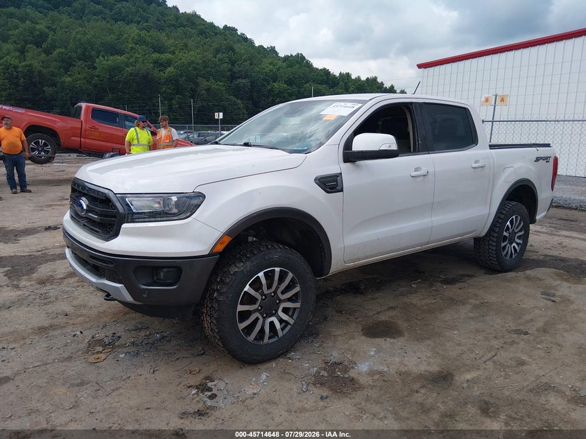 Vin: 1fter4fh8klb13390, lot: 46213330, ford ranger lariat 20192