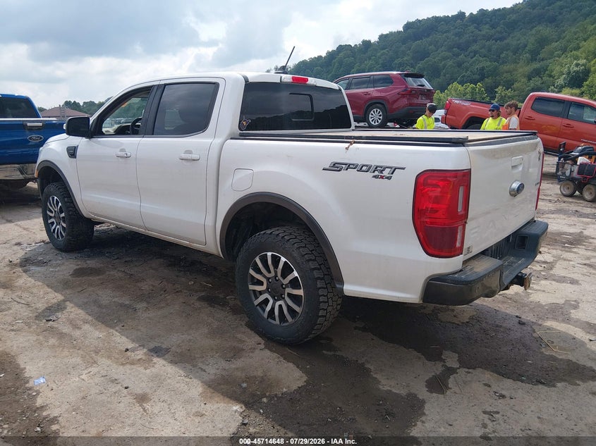 Vin: 1fter4fh8klb13390, lot: 46213330, ford ranger lariat 20193