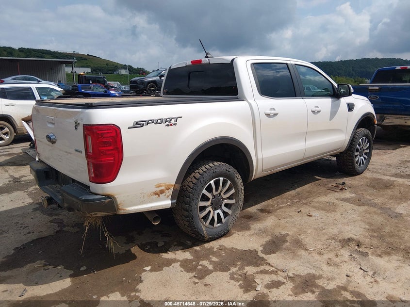 Vin: 1fter4fh8klb13390, lot: 46213330, ford ranger lariat 20194