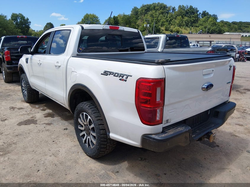 Vin: 1fter4fh8klb13390, lot: 46213330, ford ranger lariat 20193