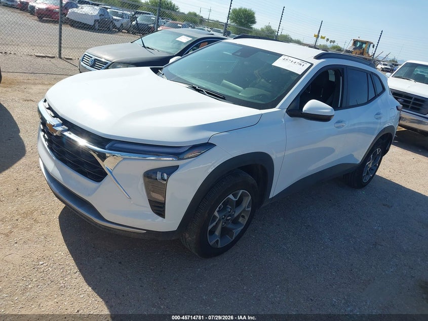 Vin: kl77lhep8sc331739, lot: 46213463, chevrolet trax fwd lt 20252