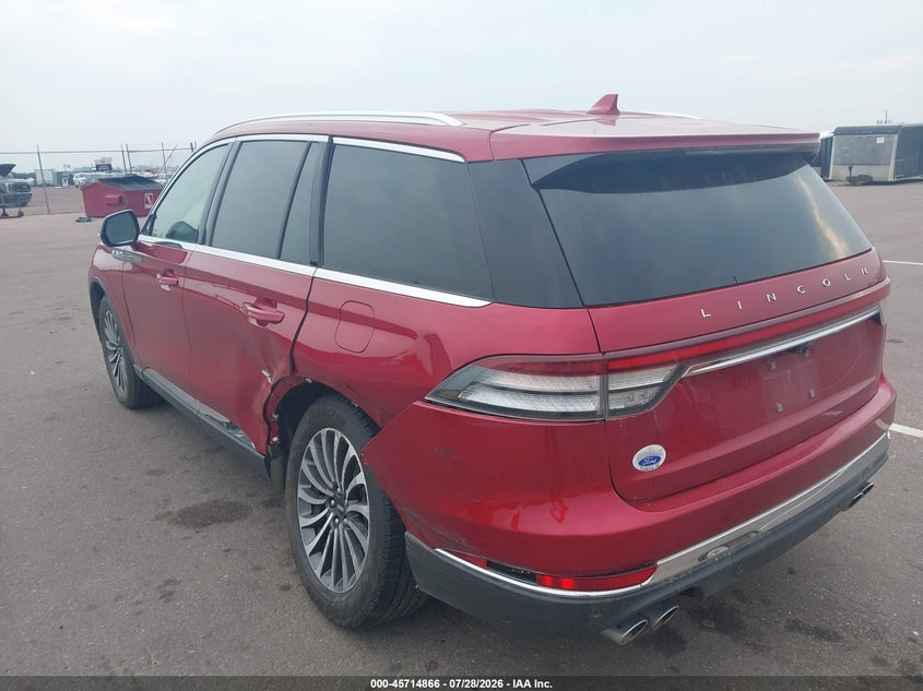 Vin: 5lm5j7xc9lgl09255, lot: 46213548, lincoln aviator reserve 20203
