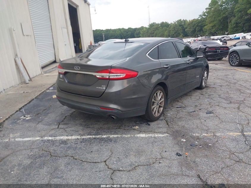 Vin: 3fa6p0lu1hr157834, lot: 46213601, ford fusion hybrid se 20174