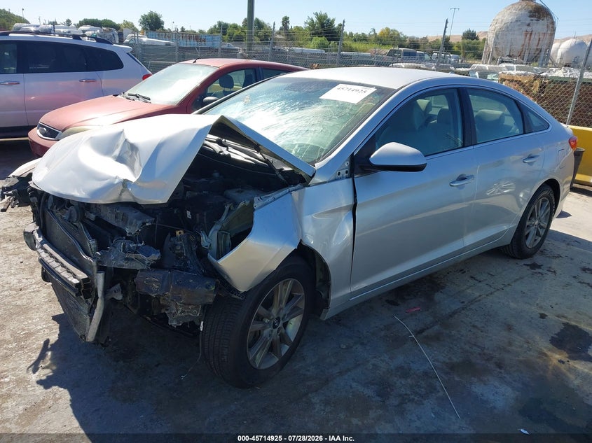 Vin: 5npe24af5fh119314, lot: 46213607, hyundai sonata se 20152