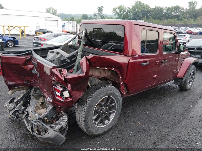 Vin: 1c6hjtfg4nl106888, lot: 46213609, jeep gladiator overland 4x4 20224