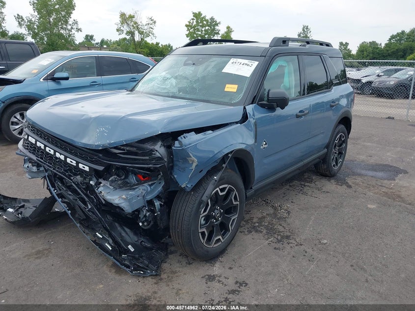 Vin: 3fmcr9cn7tre23236, lot: 46213644, ford bronco sport outer banks 20262