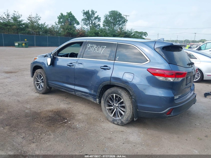Vin: 5tdjzrfh7hs471535, lot: 46213699, toyota highlander xle 20173