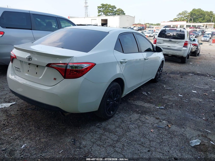 Vin: 2t1burhe4fc302908, lot: 46213807, toyota corolla s 20154